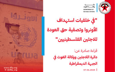 في خلفيات استهداف الأونروا وتصفية حق العودة للاجئين الفلسطينيين