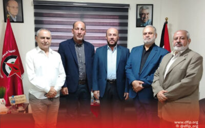 الديمقراطية تستقبل قيادة حماس في لبنان وتعرضان تطورات العدوان على غزة وأوضاع شعبنا في لبنان