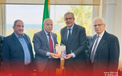 الديمقراطية تلتقي السفير الجزائري وتبحث معه آخر تطورات العدوان الاسرائيلي على الشعب الفلسطيني وسبل المواجهة لإنهائه