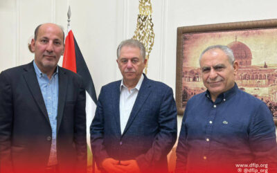 السفير اشرف دبور يستقبل وفداً من الجبهة الديمقراطية لتحرير فلسطين