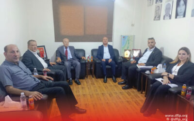 الديمقراطية تستقبل رئيس دائرة شؤون اللاجئين في منظمة التحرير واستعراض للعلاقات الفلسطينية اللبنانية وقضايا اللاجئين والأونروا