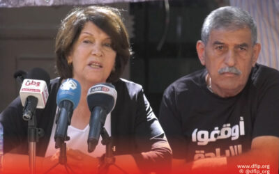 ماجدة المصري في المؤتمر الصحفي للإعلان عن إضراب عالمي عن الطعام في 100 مدينة لأجل غزة