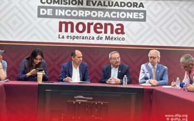 وفد دائرة مناهضة الفصل العنصري في منظمة التحرير الفلسطينية يلتقي الحزب الحاكم في المكسيك حزب مورينا المكسيكي