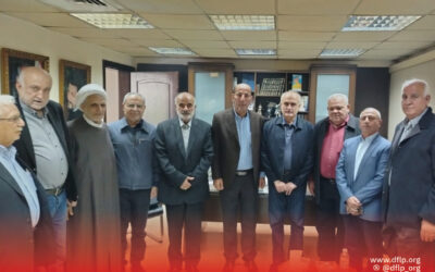 الجبهة الديمقراطية تلتقي المكتب السياسي لحركة أمل وتبحث تطورات الأوضاع في فلسطين وأوضاع المخيمات الفلسطينية في لبنان