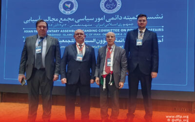 علي فيصل يلتقي عددًا من رؤساء الوفود المشارِكة في اجتماع اللجنة السياسية ولجنة فلسطين في الجمعية البرلمانية الآسيوية