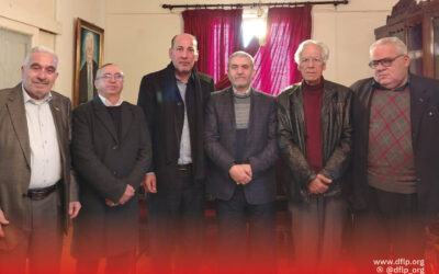 الديمقراطية تعرض مع الوزير السابق مصطفى بيرم الأوضاع السياسية وقضايا اللاجئين الفلسطينيين في لبنان